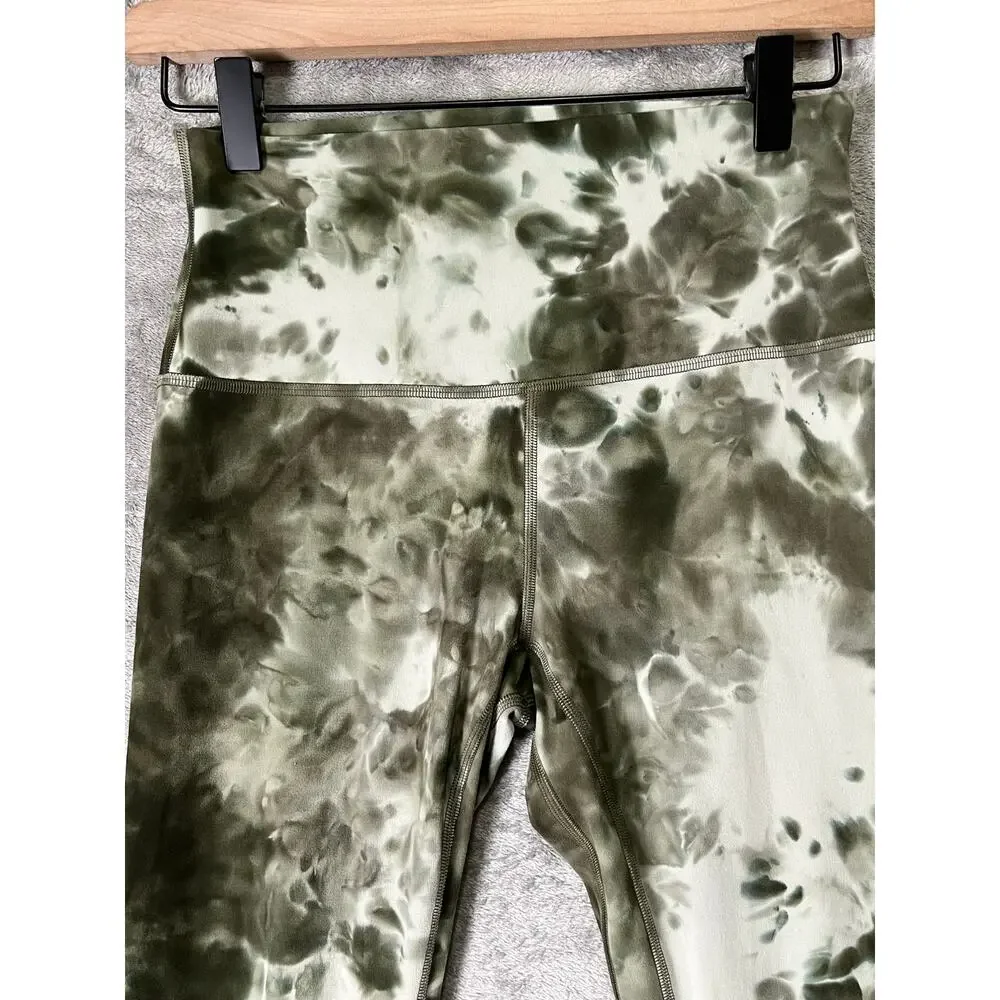 Lululemon Align High-Rise Leggings Olive Green Diamond Dye Tie Dye Yoga Leggings